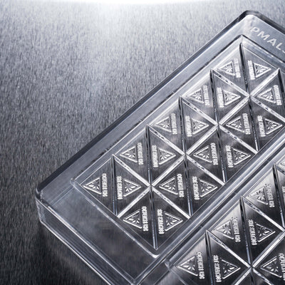 [B-Grade] 46mL 20pc Chocolate Bar Mold - MA, ME, RI, VT THC Symbol - 4 Bars - 22911-B