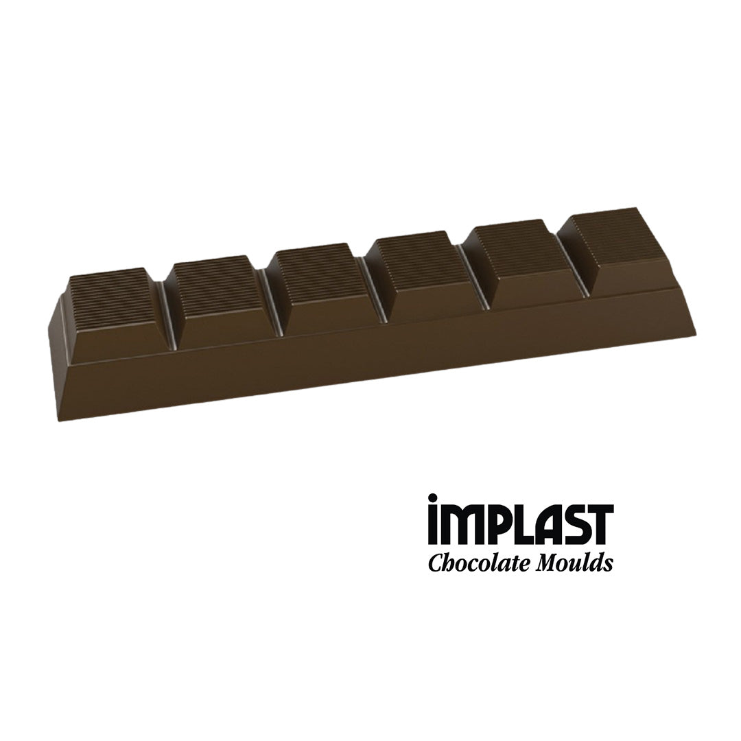 40mL Rectangle Thin Chocolate Bar Mold - 7 Cavities - IM15