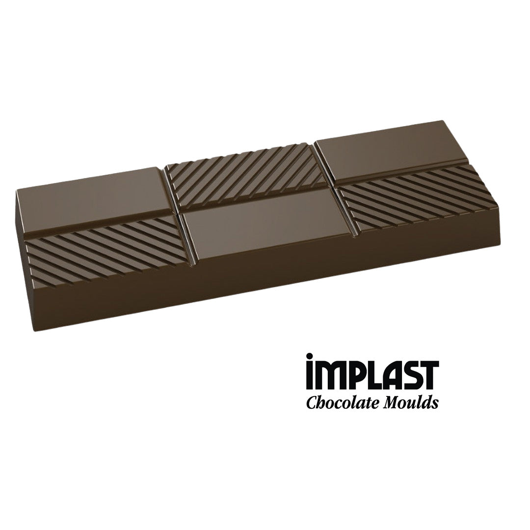 21.6mL Rectangle Chocolate Bar Mold - 14 Cavities - IM159