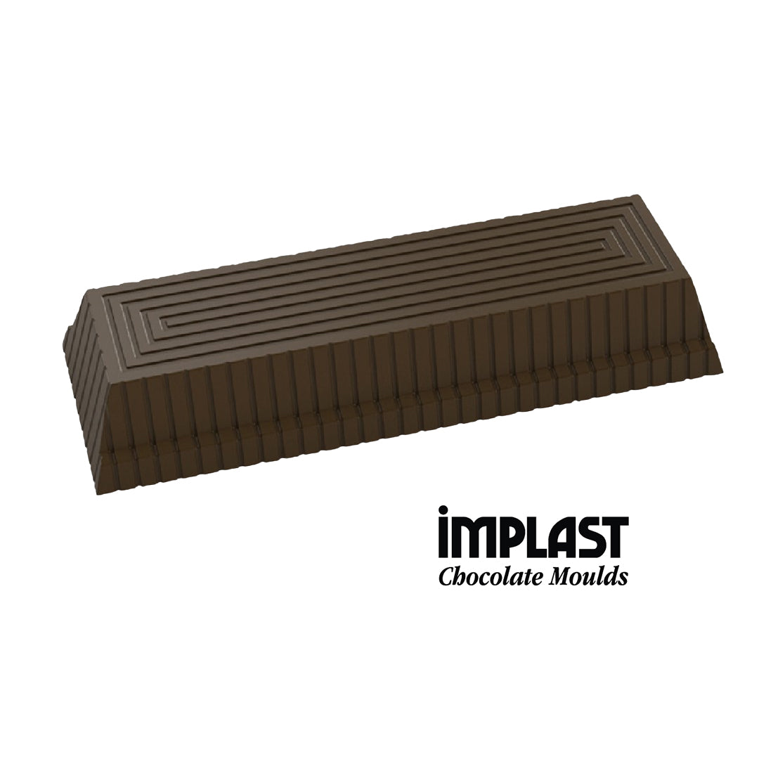 20.8mL Rectangle Thin Chocolate Bar Mold - 16 Cavities - IM366