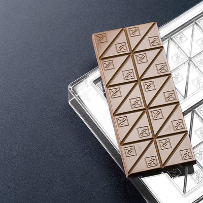 [B-Grade] 45.9mL 20pc Bar Chocolate Mold - CO, FL, NM, OH THC Symbol - Polycarbonate - 4 Bars - 22929