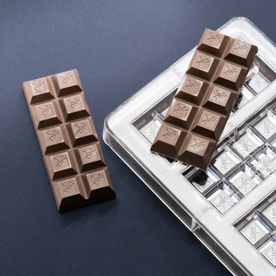 [B-Grade] 37mL 10pc Chocolate Bar Mold - CO, FL, NM, OH THC Symbol - Polycarbonate - 5 Bars - 22919