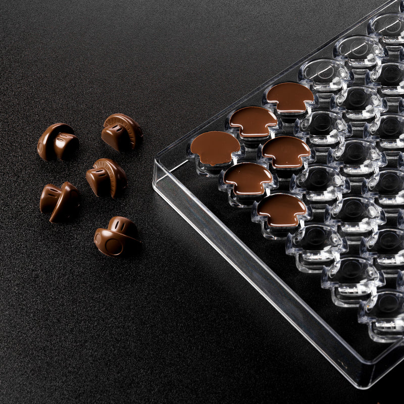 3.5mL Mushroom Chocolate Mold - Polycarbonate - 54 Cavities - 23150