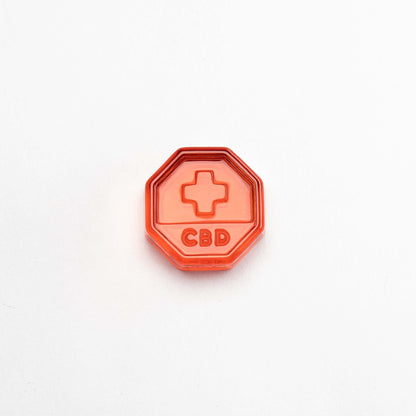 5mL Octagon Candy Mold - CBD Symbol - 108 Cavities - 22044