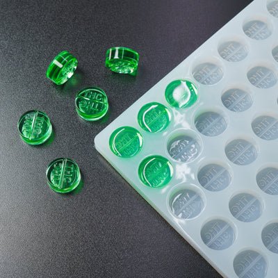 5mL Multidose Round Candy Depositor Mold - Connecticut THC Symbol - 120 Cavities - 24507