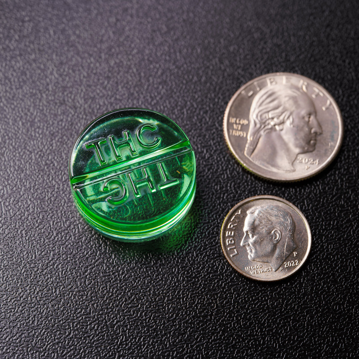 5mL Multidose Round Candy Depositor Mold - Connecticut THC Symbol - 120 Cavities - 24507