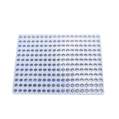 1.2mLHexagonCandyGummyDepositorMoldPlain228Cavities100%PlatinumSiliconetopview