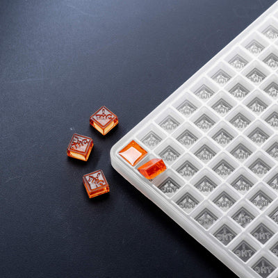 2.5mL Cube Candy Depositor Mold - CO, FL, NM, OH THC Symbol - 300 Cavities - 22154