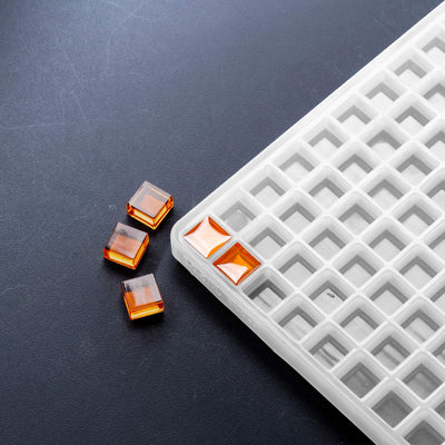 2.5mLSquareCandyMoldPlain300Cavities100percentPlatinumSiliconeOrangeGummies