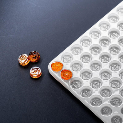 2mLCircleCandyGummyDepositorMoldColoradoOhioFloridaTHCSymbol150Cavities100PercentPlatinumSiliconeOrangeGummies