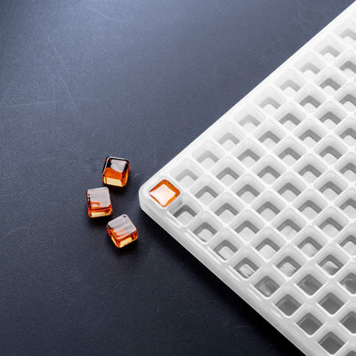 2mLCubeCandyGummyDepositorMold280Cavities100PercentPlatinumSiliconeOrangeGummies