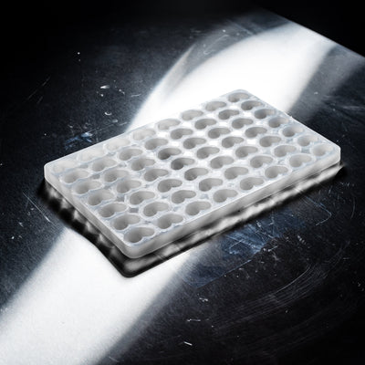 3mLNoveltyBoobCandyGummyMoldPlain56Cavities100PercentPlatinumSiliconeOrangeBlueGummiesKitchenTable