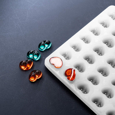 3mLNoveltyButtCandyGummyMoldPlain56Cavities100percentSiliconeTranslucentmoldsorangebluegummies