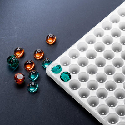 5mLGumdropCandyGummyDepositorMoldPlain143CavitiesOrangeblueGummies100percentPlatinumSilicone