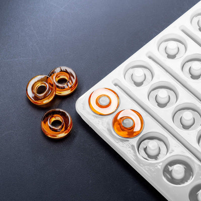 5mLPeachRingCandyGummyDepositorMoldPlain50Cavities100PercentPlatinumSiliconeOrangeGummies