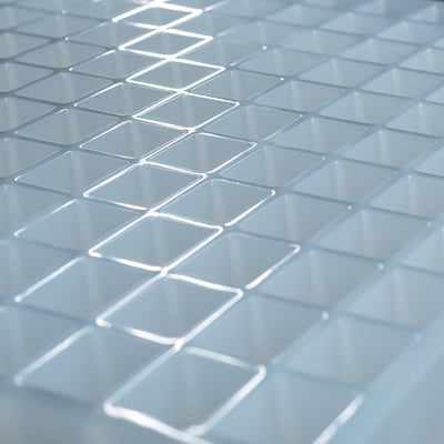 CloseUpCavities5mLWatermelonWedgeDepositorCandyMoldPlain209Cavities100PercentPlatinumSilicone