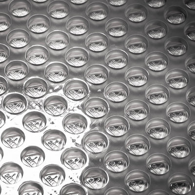 Closeup1.25mLRoundCandyGummyDepositorMoldNevadaTHCSymbol192Cavities100PercentPlatinumSilicone