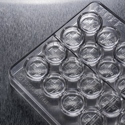 2.8mL Round Chocolate Mold - CBD Symbol - 40 Cavities - 22899