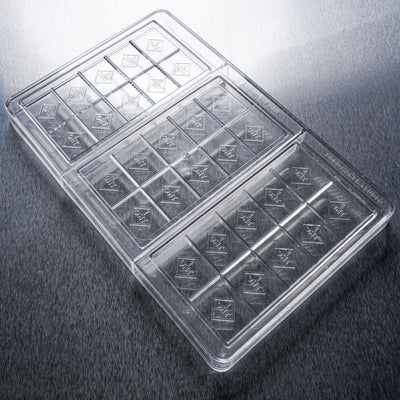 71.25mL 10pc Chocolate Bar Mold - CO, FL, NM, OH THC Symbol - 3 Bars - 22924