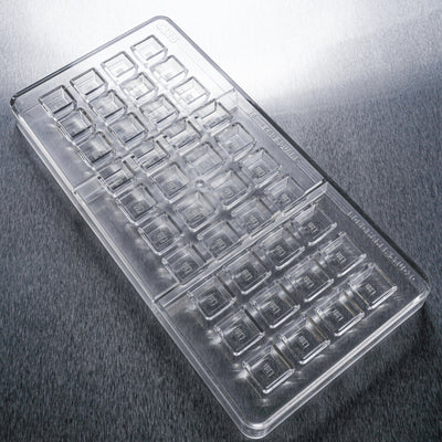 1.75mL Square Chocolates Mold - CBD Symbol - 40 Cavities - 22898