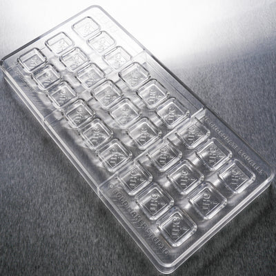 3.38mL Square Chocolates Mold - CO, FL, NM, OH THC Symbol - 27 Cavities - 22920
