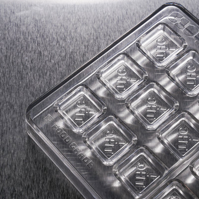 3.38mL Square Chocolates Mold - CO, FL, NM, OH THC Symbol - 27 Cavities - 22920
