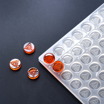 2mL Circle Candy Mold - MA, ME, RI, VT THC Symbol - 176 cavities - 22157