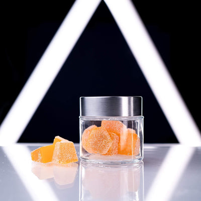 GlassTubofOrangeGummiesfrom5mLWatermelonWedgeDepositorCandyMoldPlain209Cavities100PercentPlatinumSilicone