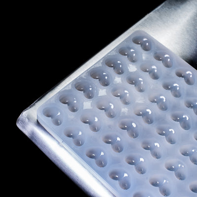 MetalTray3mLNoveltyBoobCandyGummyMoldPlain56Cavities100PercentPlatinumSilicone