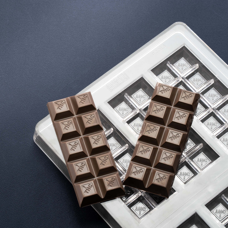 37mL 10pc Chocolate Bar Mold - Colorado THC Triangle Symbol