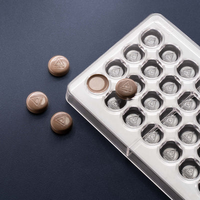 2.5mL Round Candy Mold - MA, ME, RI, VT THC Symbol - 40 Cavities - 22903