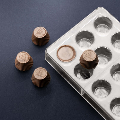 11mL Peanut Butter Cup Mold - MA, ME, RI, VT THC Symbol - 18 Cavities - 22906