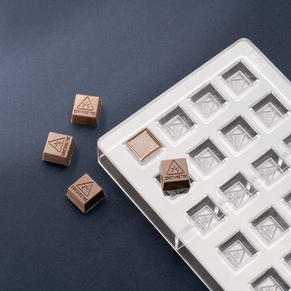 3.2mL Square Chocolates Mold - MA, ME, RI, VT THC Symbol - 32 Cavities - 22907