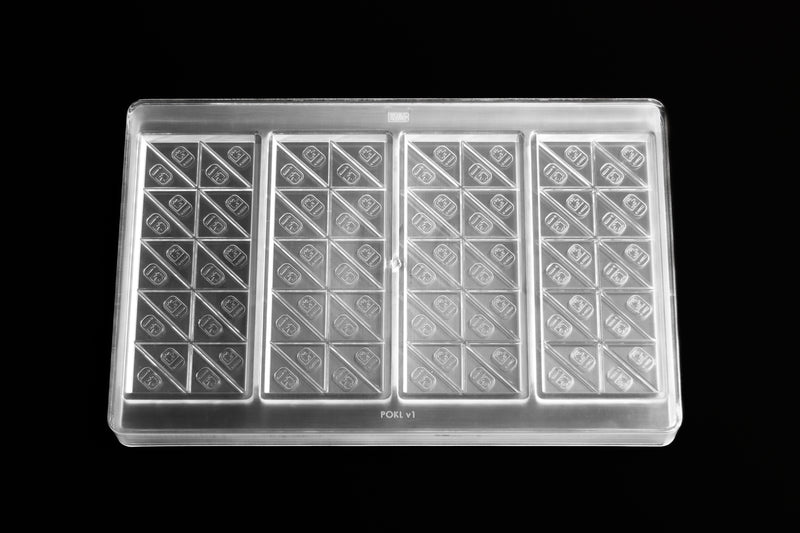 43mL 10pc Chocolate Bar Mold - Delta 8 Triangle Symbol - Polycarbonate