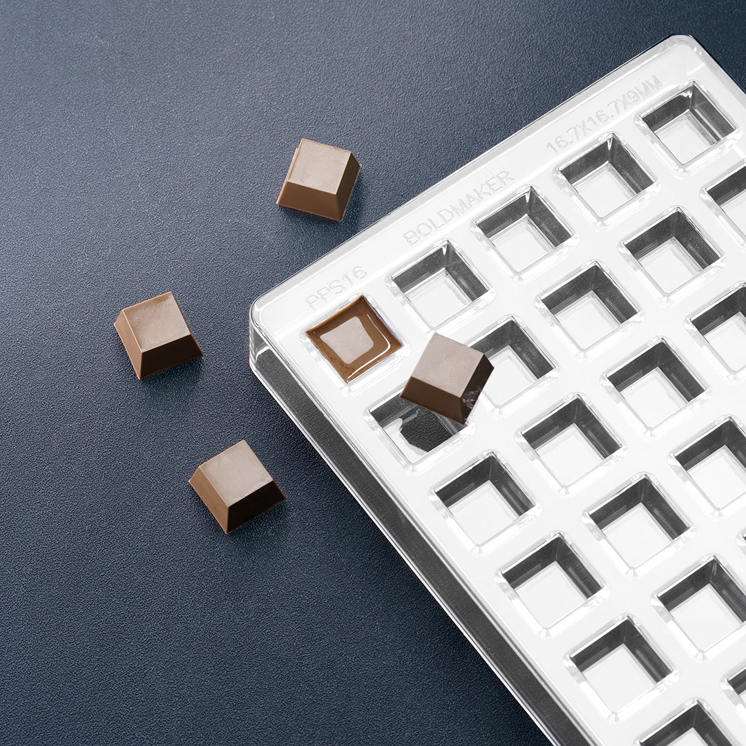 2mL Plain Square Chocolate Mold - 50 Cavities - 22887