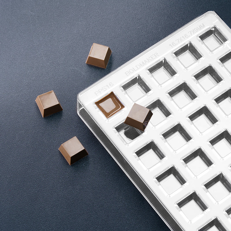 2mL Chocolate Squares Mold - Plain - 50 Pieces - PPS16
