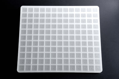 4.75mL Square Candy Depositor Mold - MA, ME, RI, VT THC Symbol - 143 Cavities - 22015
