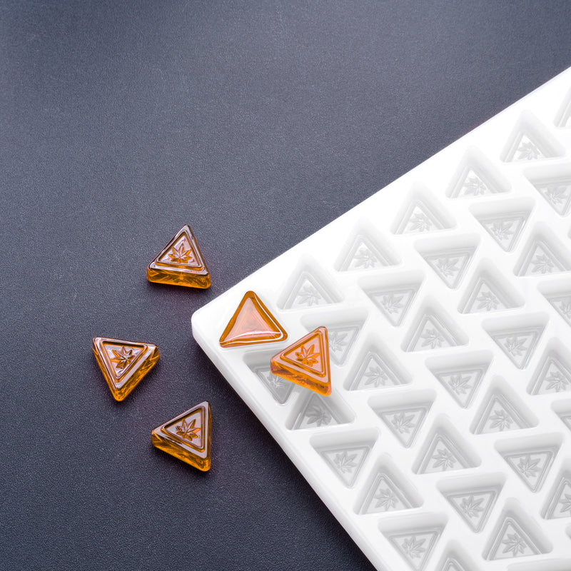 2mL Triangle Candy Depositor Mold - New Jersey THC Symbol - 240 Cavities