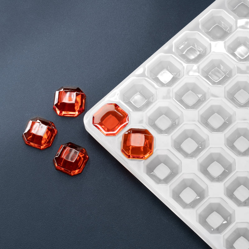 3.9mL Square Gem Candy Depositor Mold - Plain - 108 Cavities