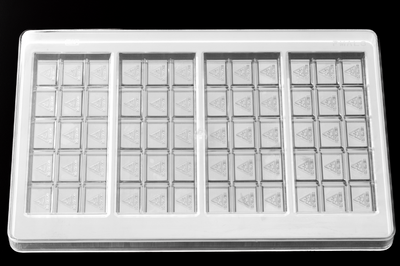 50mL 15pc Chocolate Bar Mold - MA, ME, RI, VT THC Symbol - 4 Bars - 22914