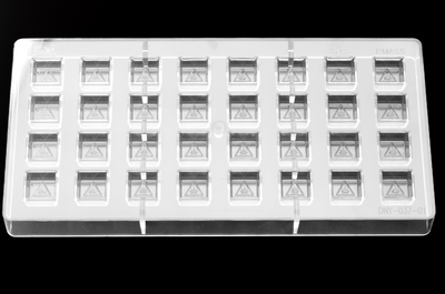 3.2mL Square Chocolates Mold - MA, ME, RI, VT THC Symbol - 32 Cavities - 22907