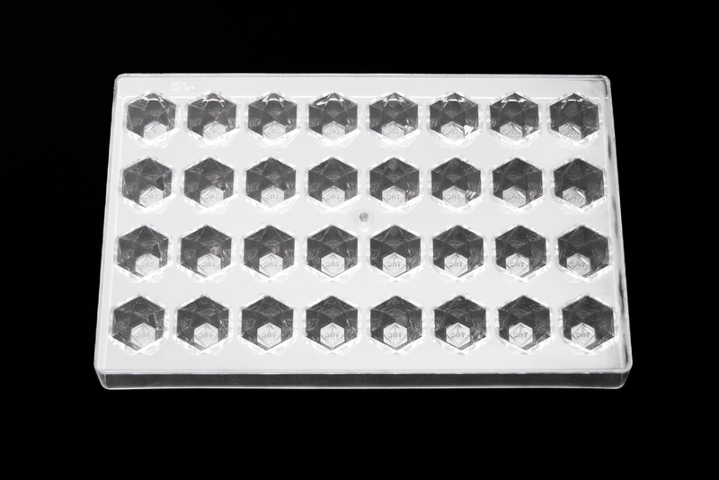8mL 32pc Chocolate Dome Truffle Mold - Colorado THC Diamond Symbol - PCOL5