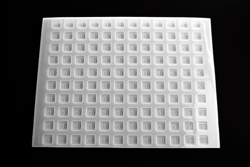 2.5mL Square Candy Mold - Oklahoma THC Symbol - Silicone - 120 Cavities - 22900