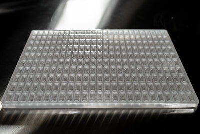 TopView1.5mLGummyBearCandyGummyDepositorMoldPlain250Cavities100PercentPlatinumSilicone