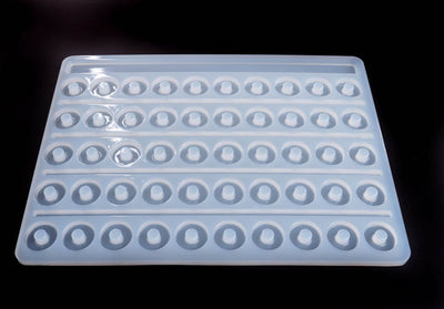 TopView5mLPeachRingCandyGummyDepositorMoldPlain50Cavities100PercentPlatinumSilicone