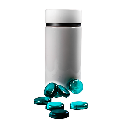 WhiteTubPackagingBlueGummies2mLRoundGummyCandyDepositorMoldPlain140Cavities100percentPlatinumSilicone