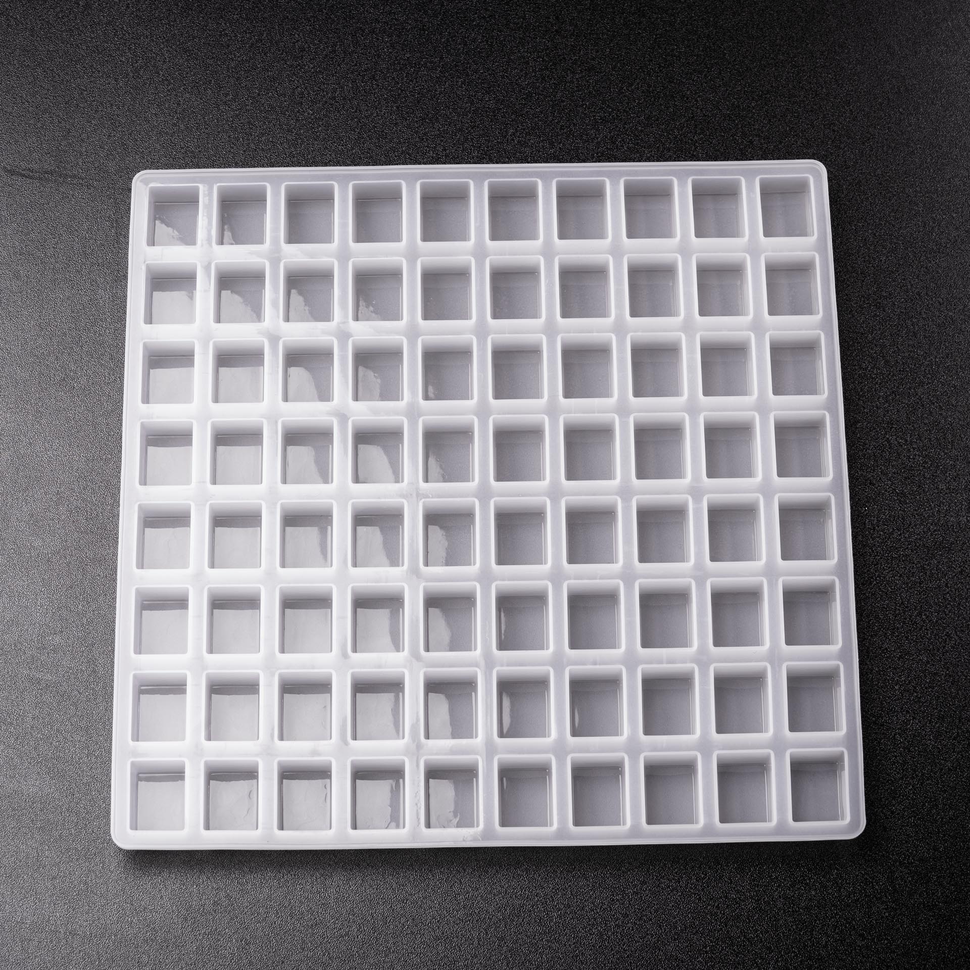5.5mL Rectangle Candy Depositor Mold - Silicone - 80 Cavities - 23202